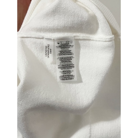 Karl Lagerfeld Paris Womens Crewneck Sweater Karlito Graphic Print White - Picture 8 of 8